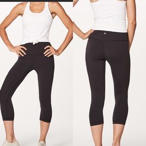 Lululemon black crop leggings size 10